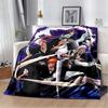 BLEACH Anime Main Character Flannel Blanket Kurosaki Ichigo Group Print Soft Warm Throw For Sofa Bed Otaku Home Decor