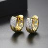 CMM Top Quality Gold Color Cubic Zirconia Small Hoop Earrings