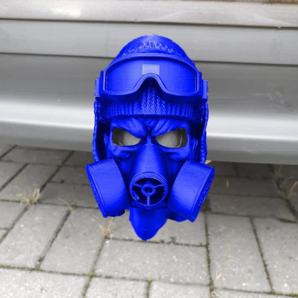 Забавная 3D-печатная крышка для шара фаркопа Газовая маска Стальной шлем Крышка для крюка прицепа Защищенная от ржавчины крышка для шара фаркопа из ПЛА