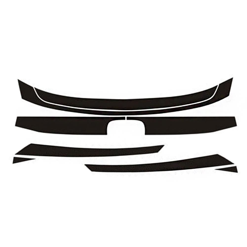 8 шт., виниловая передняя решетка из углеродного волокна, наклейка на кожу двигателя, наклейка на крышку автомобиля, накладка для Honda Civic 10th 2016 2017