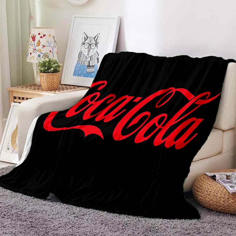 HD Классический Логотип C-Coca C-ColaS Печать Фланелевое Плетение Мягкое Теплое Покрытие Ретро Узор для Дивана Кровати Спальни Путешествий Домашний Декор