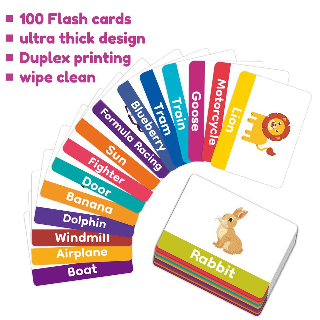 Educational Flash Card Set With 100 Alphabet And Number Cards For Toddler Learning And Early Development