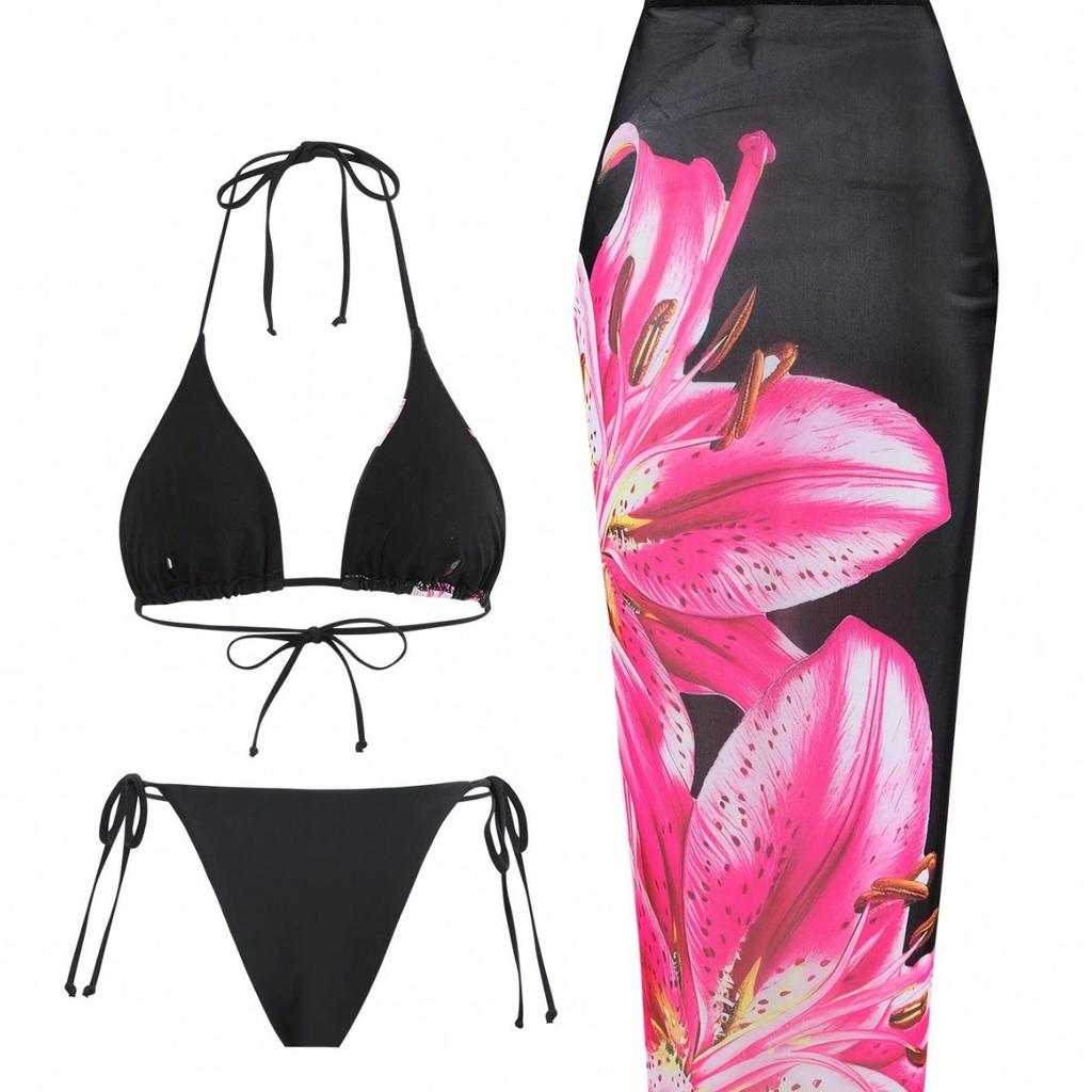 1011 European and American swimwear bikini beach dress swimsuit adjustable shoulder straps