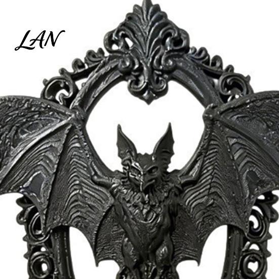 Personalized Holiday Gift 3D Printed Gothic Bat Wall Hanging Decor, Vintage Frame Art, Decor Dark Sculpture for Halloween Home Living Room Bedroom