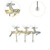 3Pcs Christmas Reindeer Figurines Ground Stakes Glittering Outdoor Props Art Crafts Lighted Deer Set