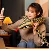 Realistic Soft Ornament Vivid Look Python Toy Prank Trick Doll Birthday Gift Simulation