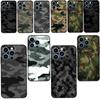 Black Camo Camouflage Case For iPhone XR X XS Max 5S 6S 7 8 Plus SE 2020 11 12 13 Pro Max Mini Phone Cover