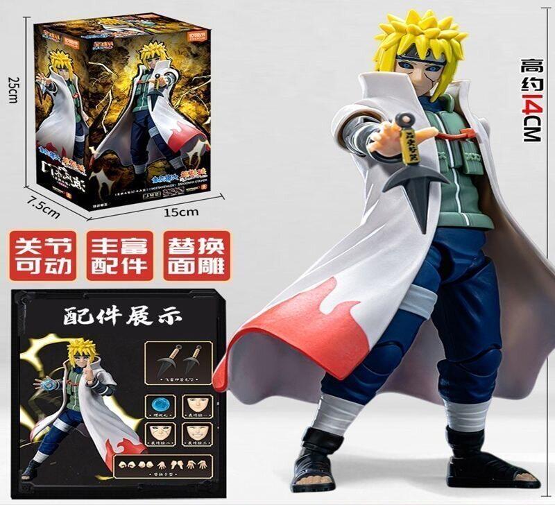 BLOKEES Фигурка NARUTO Учиха Мадара Саске Минато Биджудама Shippūden Биджу Сборный Кьюби Курама Аниме Модель Игрушка Подарок