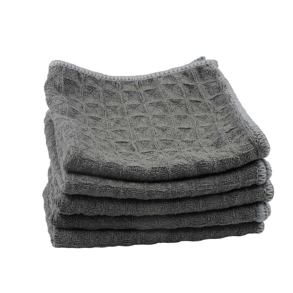 Впитывающие ткани для мытья посуды вафельного переплетения без ворса, очищающее полотенце, поглощающее воду