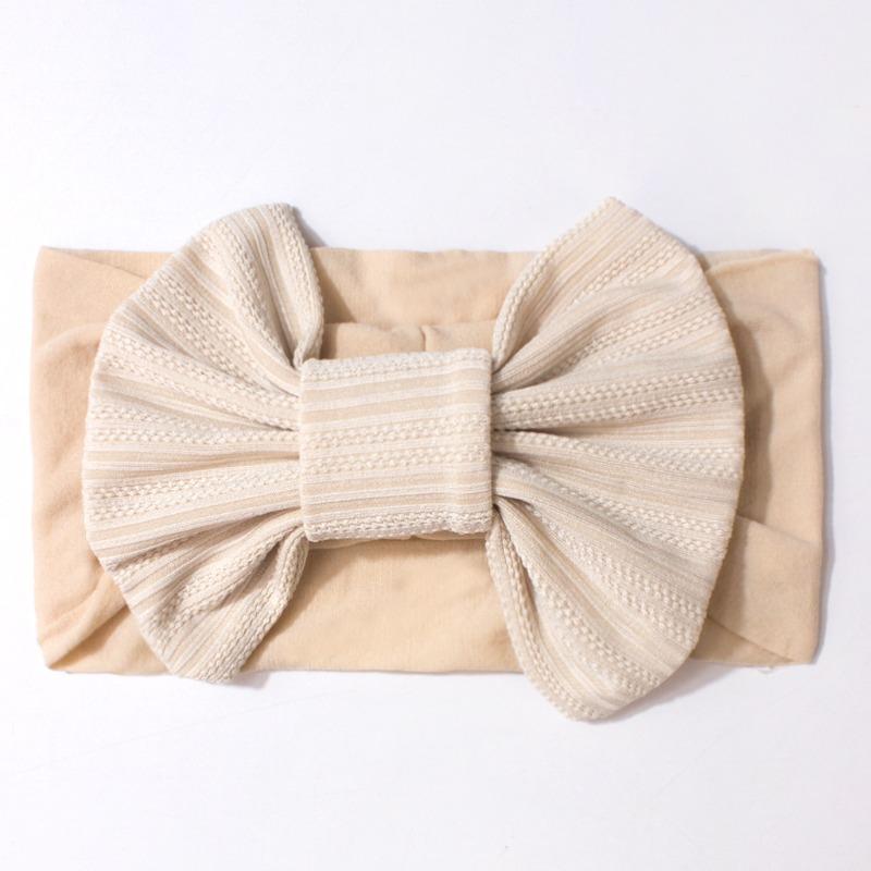 New children's headband, cute solid color bow baby headscarf, thin and comfortable children's hair accessories
