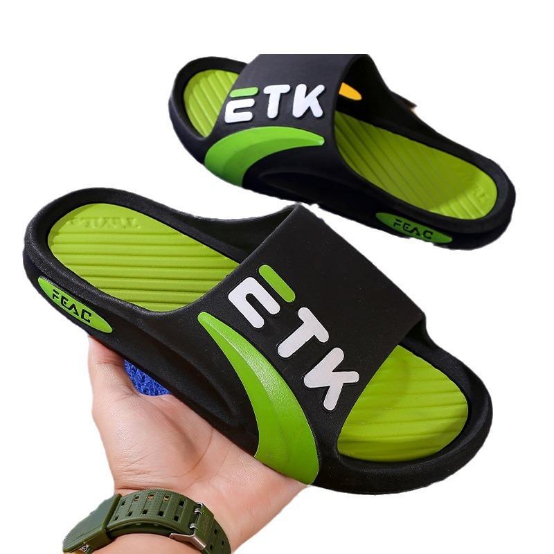Летние мужские тапочки EVA мягкие уличные пляжные прогулочные тапочки плоские противоскользящие тапочки для душа мужские шлепанцы на толстой подошве