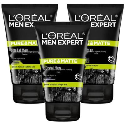 L'Oréal Men's Carbon Cool Очищающее средство Тройная упаковка