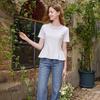 Fragrant Shadow White Pure Cotton Short-sleeved T-shirt