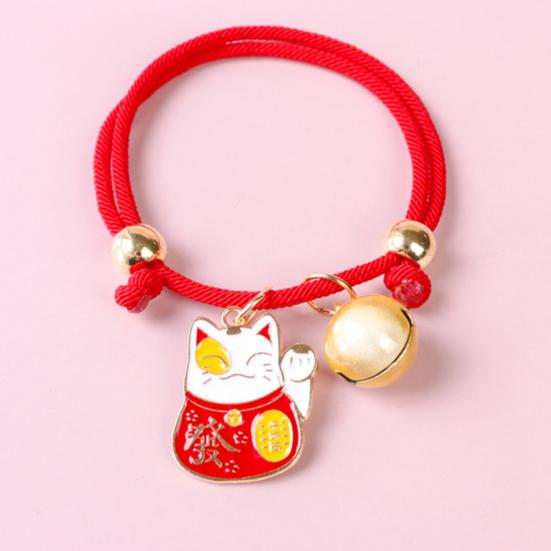 Ожерелье с изображением кошки, подвеска «Счастливый кот», очаровательный милый тканый ошейник для щенка и кошки