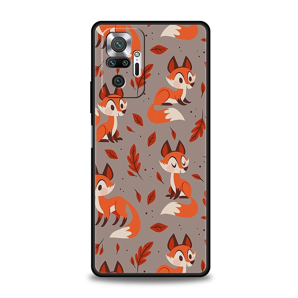 Милый Мультяшный Животный Лис Чехол Для Телефона Для Xiaomi Redmi Note 11 10 9 Pro 5G K50 9s 7 8 8T 8A 9A 9C 9T K40 Игровой Чехол Coque Funda