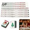 American Mahjong Set 160Pcs/Set Christmas Tiles 4 Layer Engraved Acrylic Tiles Kit Mah-Jong Lovers Beginners Gifts Lightweight
