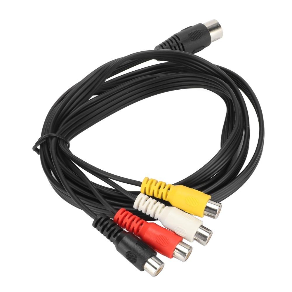Профессиональный 5-контактный штекер Din на 4 RCA гнезда, длина 1,5 м, Plug and Play, аудиокабель, разъем DIN 5-контактный на 4 RCA, шнур для DVD