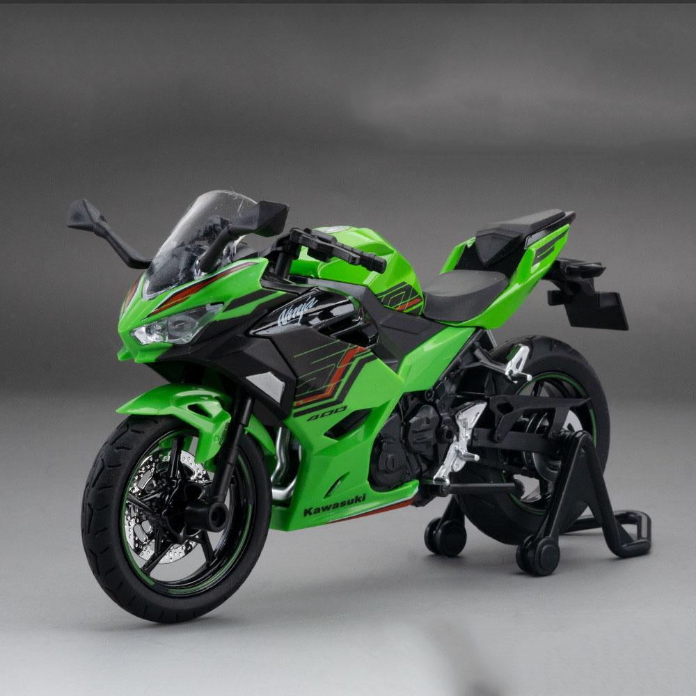 1:Модель мотоцикла Kawasaki H2R 400 Масштаб 1:12 Игрушечный автомобиль Сплав Топливный бак Резиновые шины Мотоциклы Амортизация Игрушки для детей Подарок
