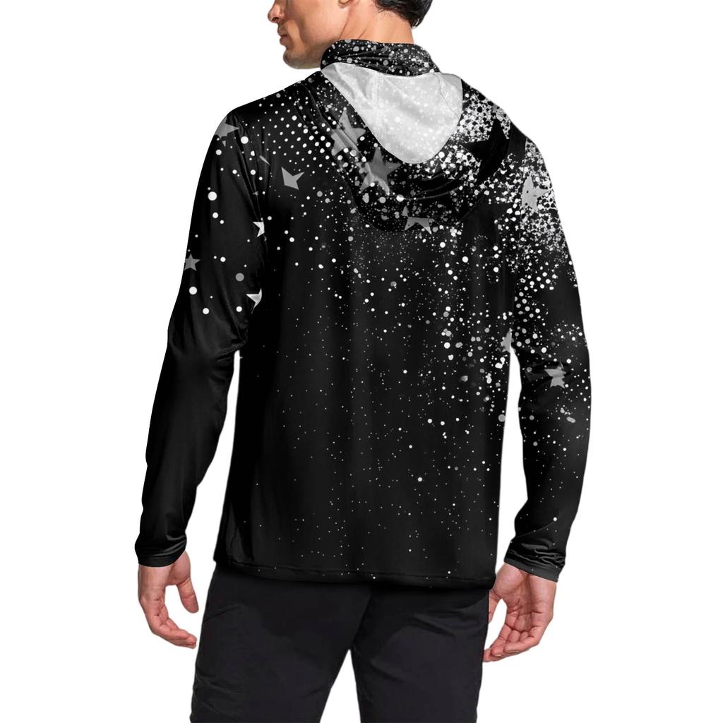 Мужская рубашка с маской Легкая с длинным рукавом Капюшон Для пеших прогулок Рыбалки Для выступлений