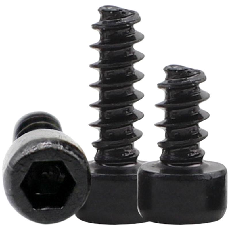 Винт самонарезающий с шестигранной головкой M3/M4/M5 HB черный - Класс 8.8 с плоским концом