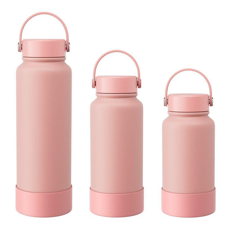 Japanese Large-Capacity Thermos Cup with Engraved Stainless Steel, Portable Outdoor Sports Water Bottle