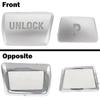 2pcs For BMW X6 E70 E71 X3 1 2 3 4 5 7 Gear Shift Knob P&UNLOCK Button Cover Trim Button Sticker Trim Silver Aluminum Decoration