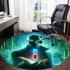 1pc Matrix Pill Chair Carpet for Office Non-Slip, Indoor Non-Slip Washable Carpet, Non-Shedding Mat For Office yy251030076