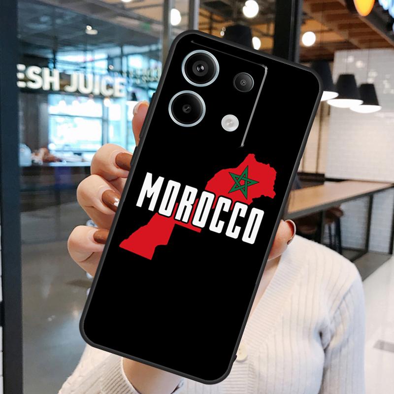 Чехол-карта с флагом Марокко для Xiaomi Redmi Note 15 Pro Plus 10 11 12 13 14 Pro Redmi 15 15C 10C 12C 13C 14C