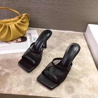 Летние босоножки с открытым носком на высоком тонком каблуке, женские, сетчатые, слипоны, женские шлепанцы, шлепанцы с вырезами, сексуальные туфли-лодочки