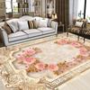 French Rose Living Room Decorative Rug Luxury Home Mat Thickened Flannel Bedside Rugs for Bedroom Customizable Flowers Carpet