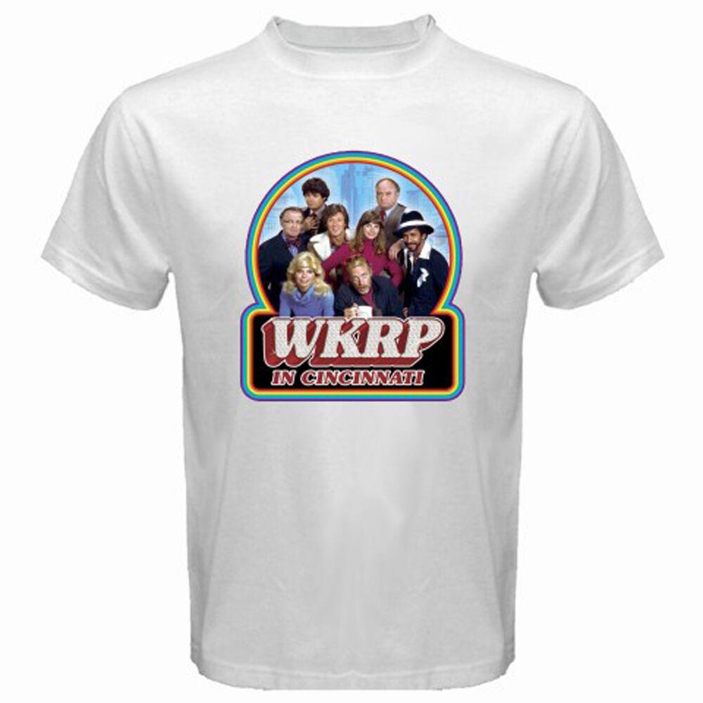 Новая футболка WKRP в Цинциннати, классическое телешоу 70-х, 80-х, белая футболка унисекс
