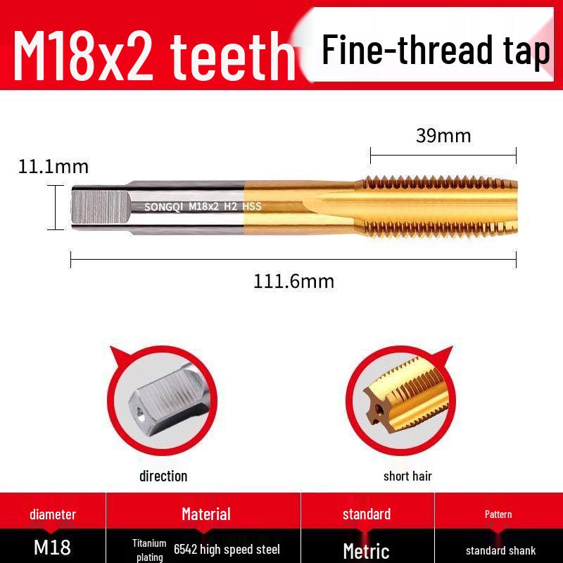 Stainless Steel Machine Taps Drill Bit Set M5-M20