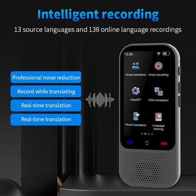 Портативное устройство для перевода языков S80 Pro 16 языков офлайн-перевода Функция ChatGPT с голосовым переводом на 138 языков