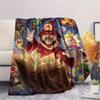 Super Mario Print Flannel Blanket, Ultra Soft High Quality All Seasons Warm Throw, Home Decor Cozy Blanket, Perfect Christmas Gift