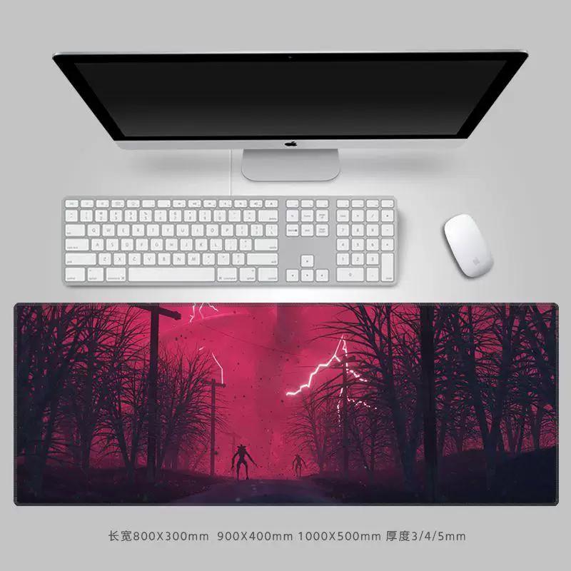 Премиальная персонализированная креативная коврик для мыши StrangerThings кожаный коврик для мыши периферийная подставка для клавиатуры компьютера большого размера офисный коврик для стола коврик для клавиатуры