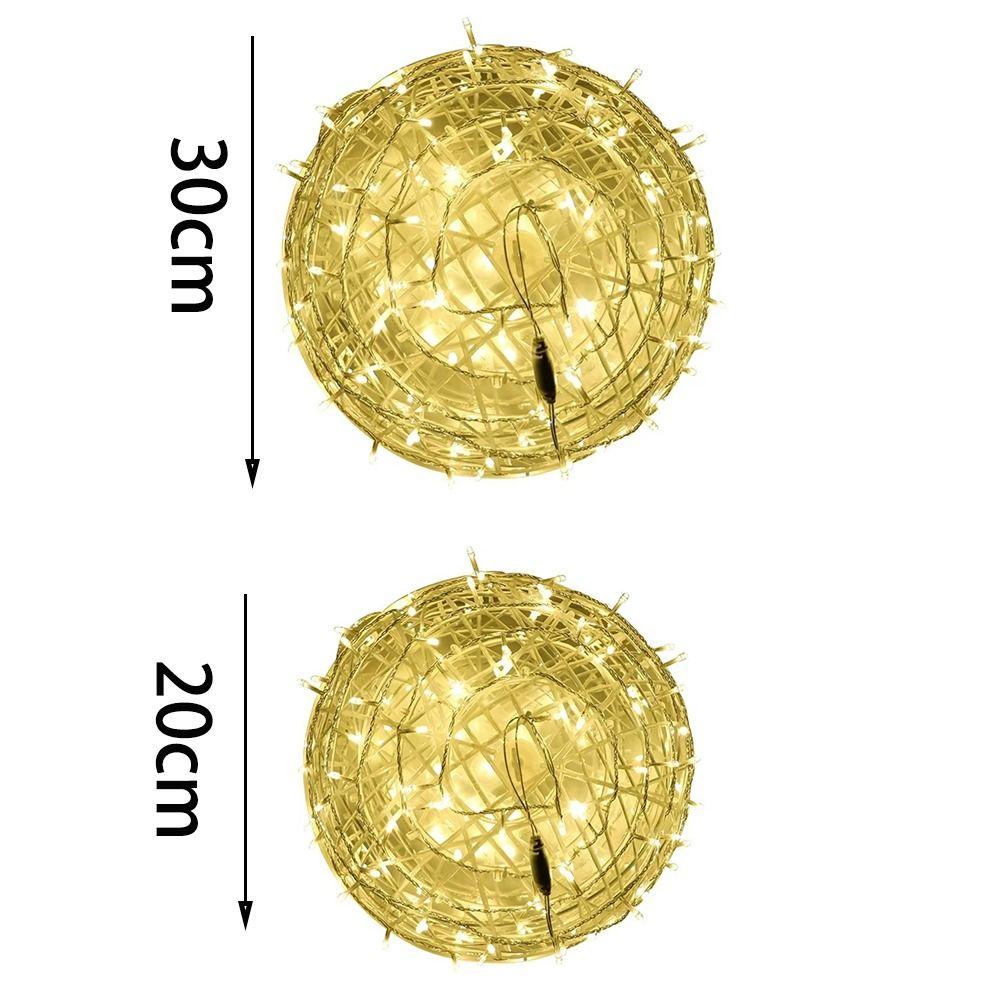 20/28 см Гирлянда из ротанговых шаров Светодиодная гирлянда из ротанговых шаров для елки 220В Рамадан Гирлянда из ротанговых шаров Садовая