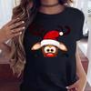 Women Deer Animal Year Holiday Tshirt Top Happy Merry Christmas Cartoon Trend Clothes Graphic Style Female Tee
