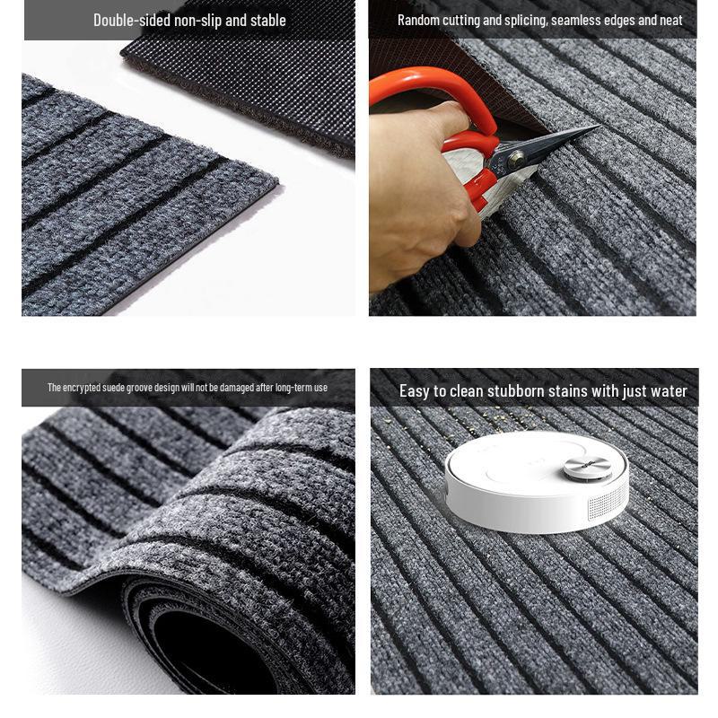 ПВХ семиполосный нескользящий водонепроницаемый коврик для входа в кухню