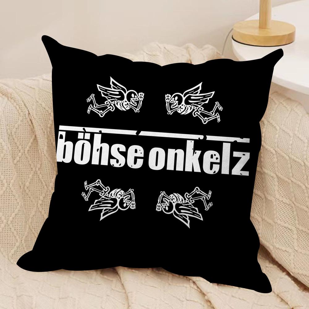 B-Bohse O-Onkelz Rock Подушка-чехол Короткий плюш Невидимая молния Пылезащитный Чехол для диванной подушки Для домашнего декора