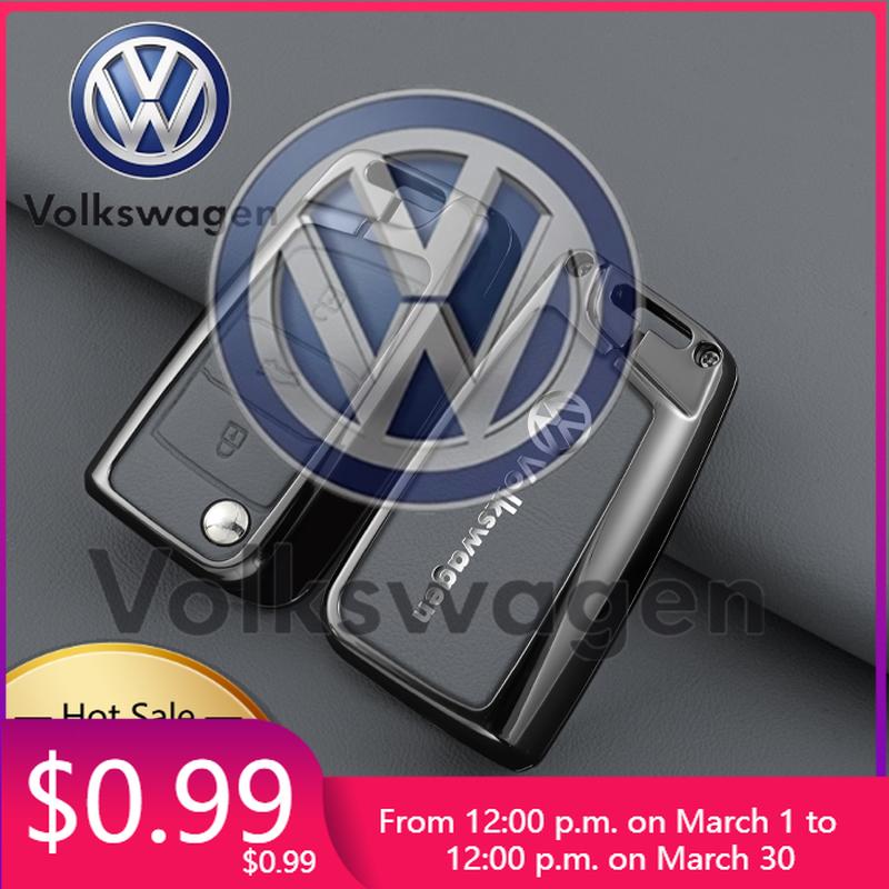 PCVHD1 2026 Hot Styling Mouldings For VW Volkswagen Jetta MK5 Golf Leather Car Remote Key Case Fob Cover Protector Holder Shell For VW