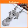 Ethnic Simulation Style Gemstone Decoration Women Necklace With Tassel Design
