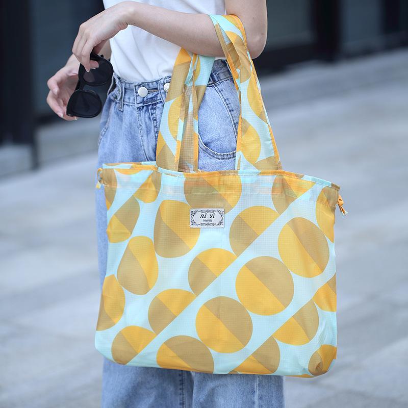 Большая сумка для покупок в супермаркете, сумка для овощей и фруктов на шнурке, модная сумка на плечо для защиты окружающей среды, сумка для продуктов