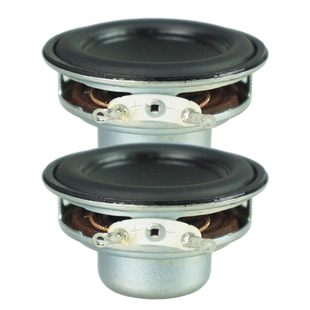 2Pcs 45mm 4Ohm 8W Portable Speakers 1.7inch 16 Cores Small Full Ranges Rubber Side Inner Magnetic Speaker Replacement