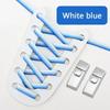 New No Tie Shoe Laces Press Lock Flat Color Gradient Elastic Shoelaces Without Ties Shoelace Rubber Bands for Shoes Woman Man