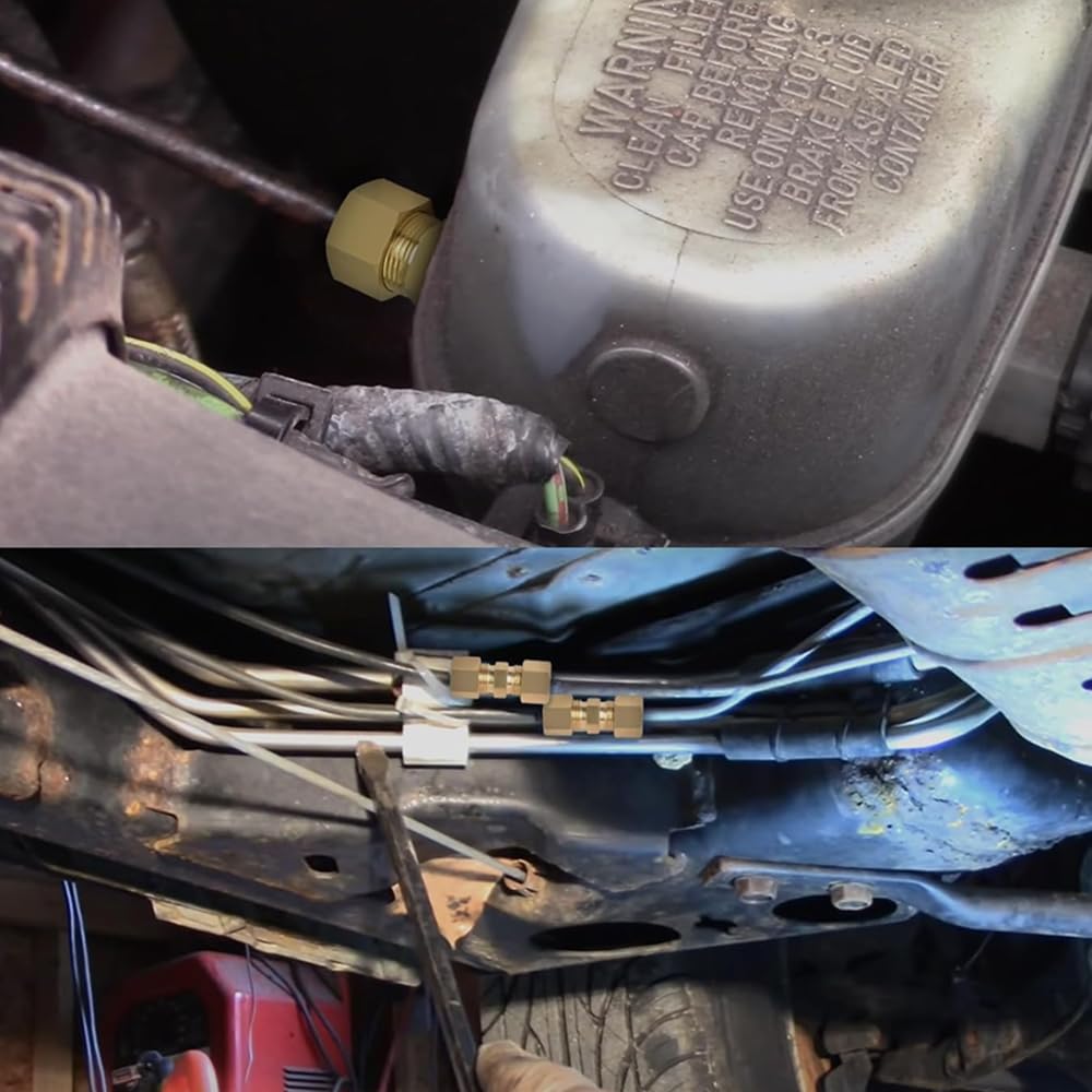 EMAGEREN Соединители тормозных трубок, Набор из 5 штук, Соединительный фитинг 3/16, Ремонтный комплект, Тормоз, Развальцовка,