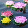 Mini Lotus Artificial Flower Floating Fake Lotus Plant Lifelike Water Lily Micro Landscape For Pond Garden Decor Plants