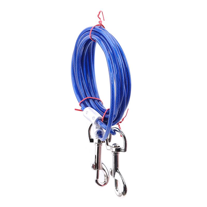 5 мм*3 м стальная проволока удлиненная проволочная собачья веревка цепь для собак товары для домашних животных для тягового каната для собак