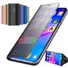 Luxury Mirror Flip Book Case For Samsung Galaxy A53 A33 A73 A23 A13 A03 A52 A12 S21 S22 Honor 50 Redmi Note 11 10C 10A iPhone 14 13 12 Pro Max Cover