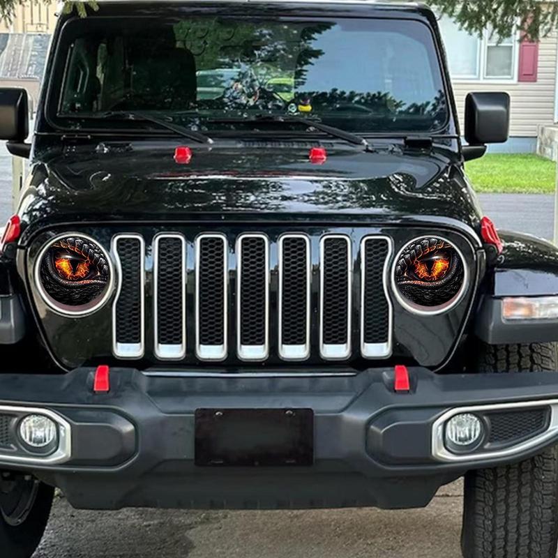 Наклейка на фару 3D стереонаклейки «Звериные глаза», устойчивые к погодным условиям, светоотражающие наклейки на бампер автомобиля для грузовиков