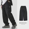 Однотонный мужской японский прямой комбинезон - модный гонконгский стиль, свободный крой, широкие повседневные брюки с карманами